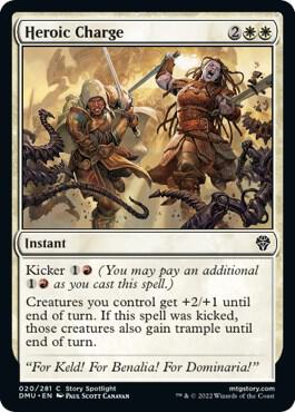 Heroic Charge 20 card from Dominaria United