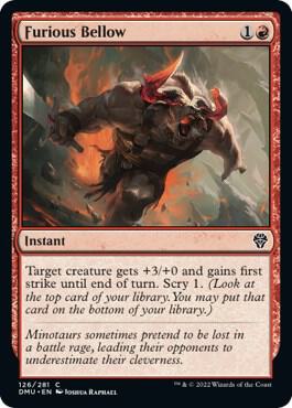 Furious Bellow 126 card from Dominaria United