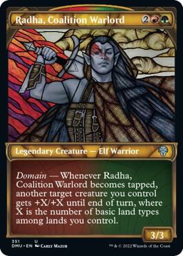 Radha, Coalition Warlord (Textured Foil) 351 card from Dominaria United