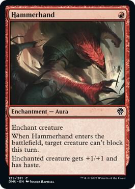 Hammerhand 129 card from Dominaria United