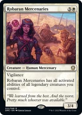 Robaran Mercenaries 22 card from Commander: Dominaria United
