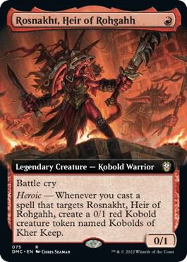 Rosnakht, Heir of Rohgahh (Extended Art) 75 card from Commander: Dominaria United