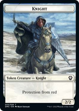 Knight Token 3 card from Commander: Dominaria United