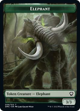Elephant // Treasure Double-Sided Token 9 // 24 card from Commander: Dominaria United
