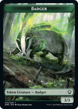 Badger Token 15 card from Commander: Dominaria United