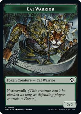 Cat Warrior Token 17 card from Commander: Dominaria United