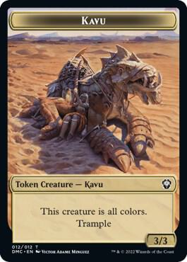 Kavu // Bear Double-Sided Token 12 // 7 card from Commander: Dominaria United