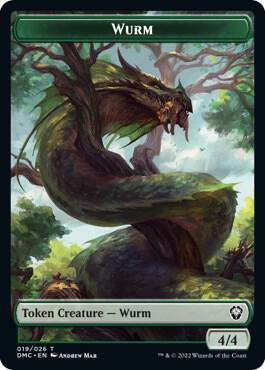 Wurm Token 19 card from Commander: Dominaria United