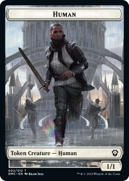 Human // Snake Double-Sided Token 2 // 11 card from Commander: Dominaria United