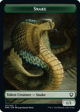 Snake // Hydra Double-Sided Token 11 // 10 card from Commander: Dominaria United