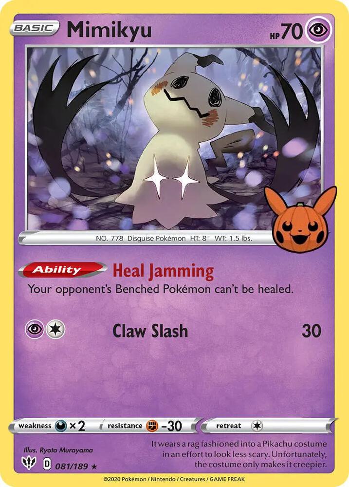 Mimikyu 081/189 card from Trick or Trade BOOster Bundle