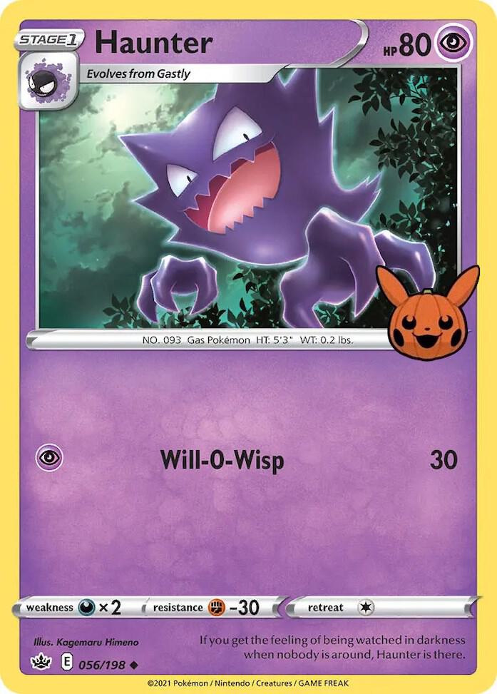 Haunter 056/198 card from Trick or Trade BOOster Bundle