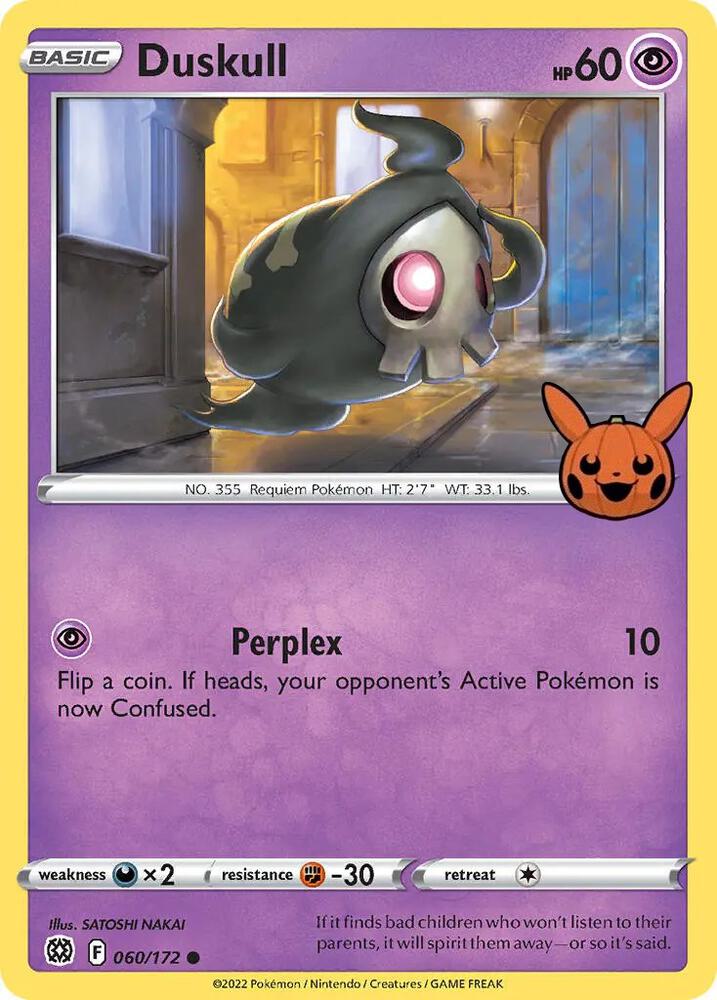 Duskull 060/172 card from Trick or Trade BOOster Bundle