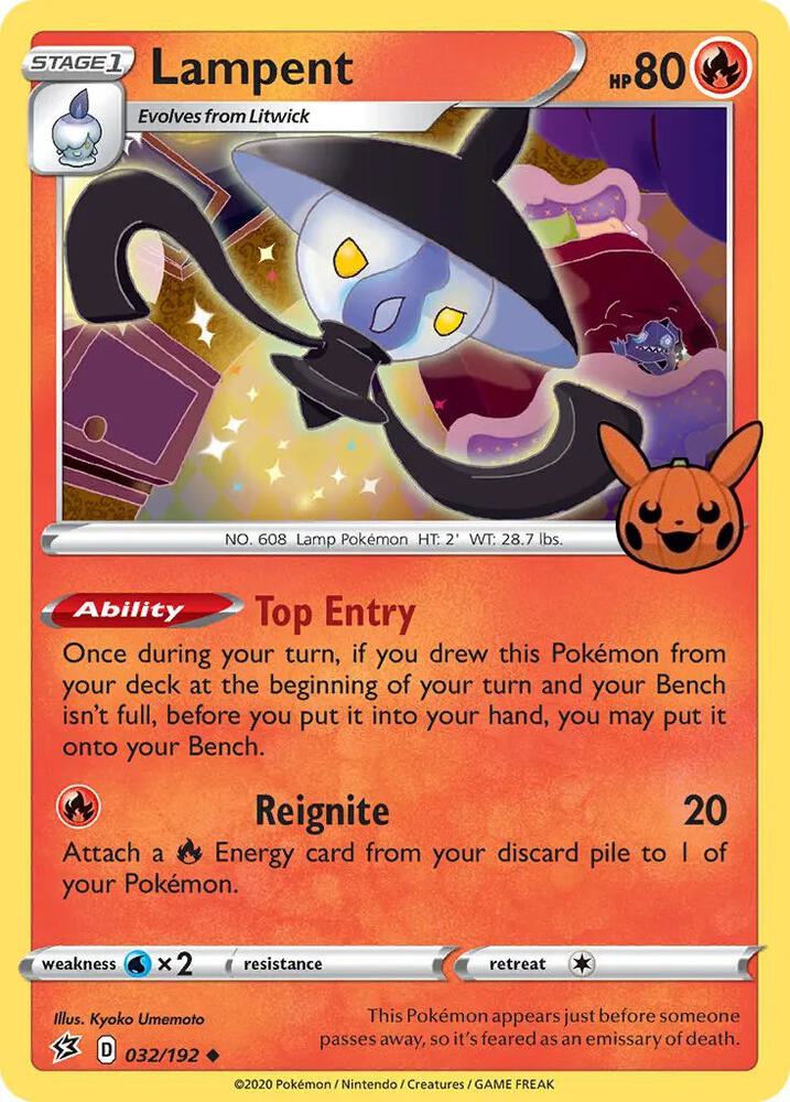 Lampent 032/192 card from Trick or Trade BOOster Bundle