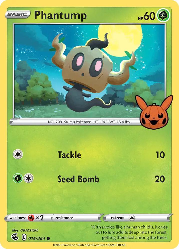 Phantump 016/264 card from Trick or Trade BOOster Bundle