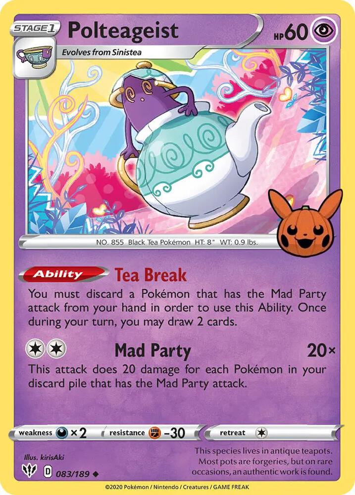 Polteageist 083/189 card from Trick or Trade BOOster Bundle