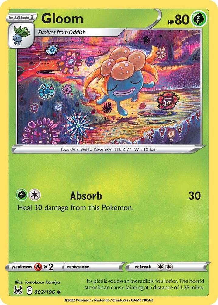 Gloom 002/196 card from SWSH11: Lost Origin
