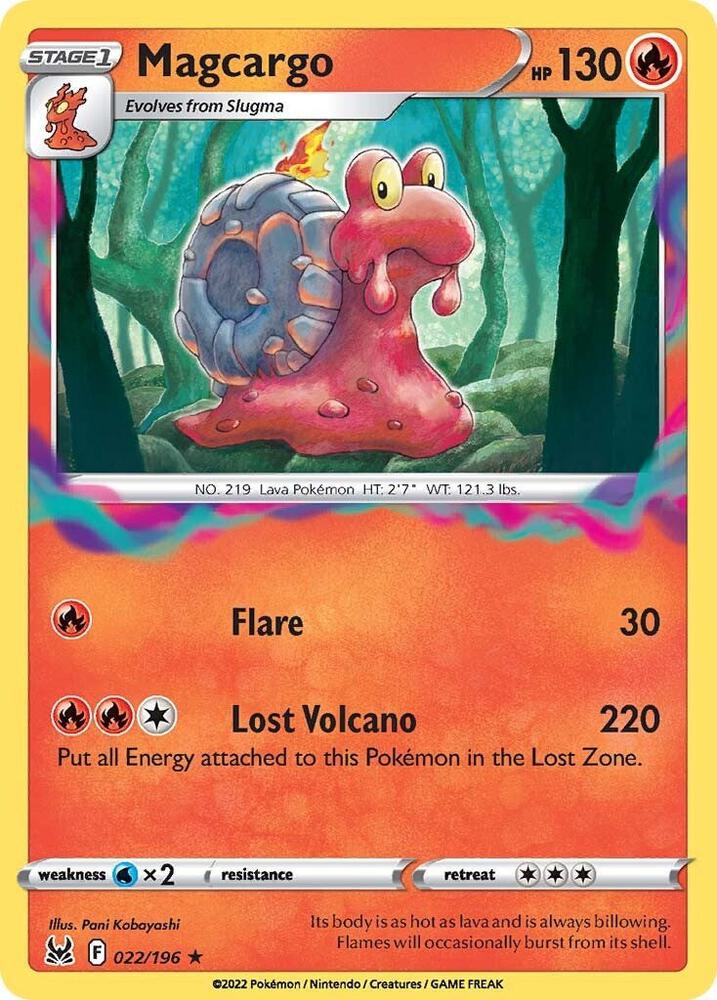 Magcargo 022/196 card from SWSH11: Lost Origin