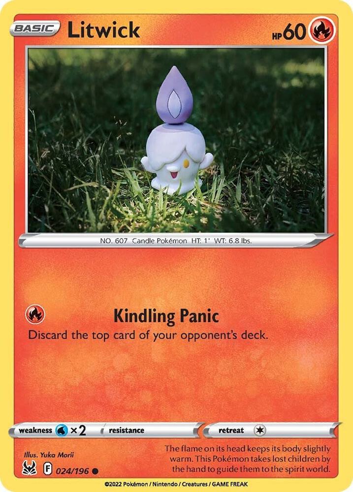 Litwick 024/196 card from SWSH11: Lost Origin