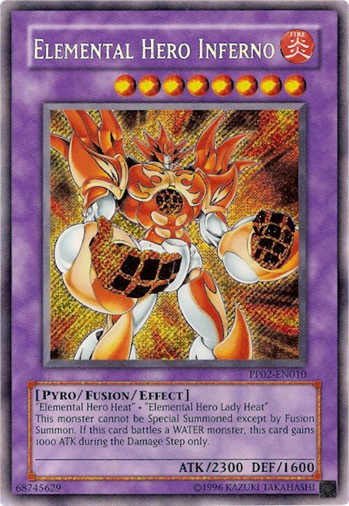 Elemental Hero Inferno PP02-EN010 card from Premium Pack 2