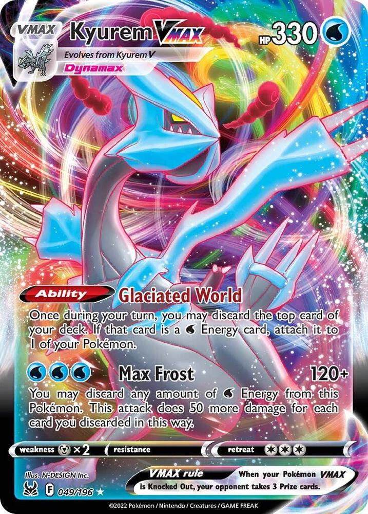 Kyurem VMAX 049/196 card from SWSH11: Lost Origin