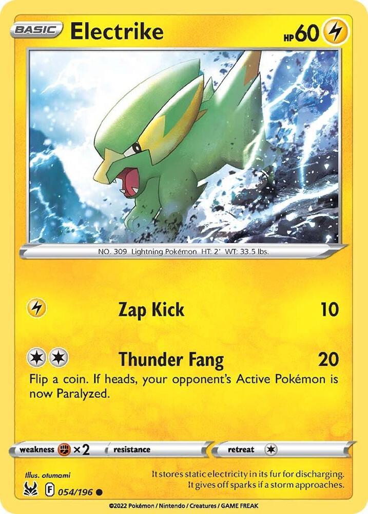 Electrike 054/196 card from SWSH11: Lost Origin