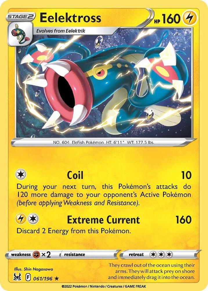 Eelektross 061/196 card from SWSH11: Lost Origin