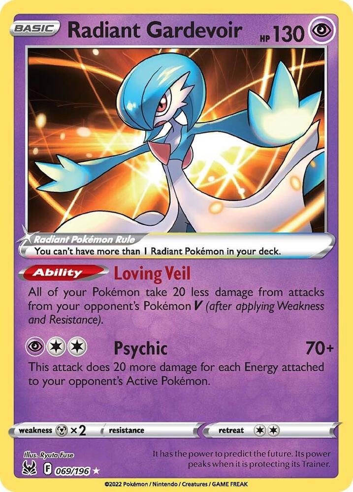 Radiant Gardevoir 069/196 card from SWSH11: Lost Origin