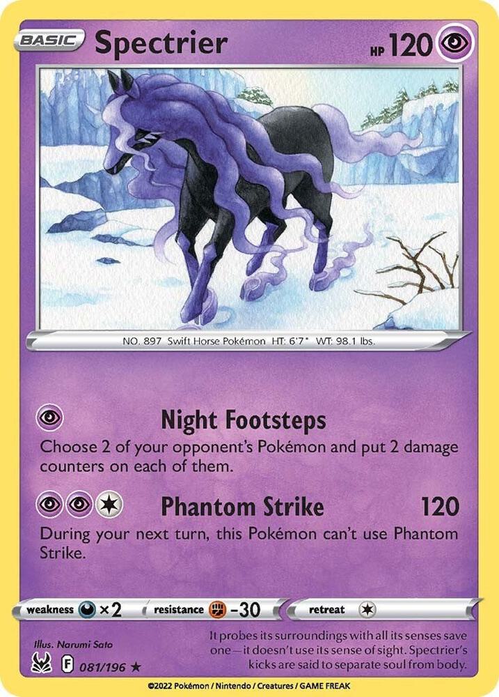 Spectrier 081/196 card from SWSH11: Lost Origin
