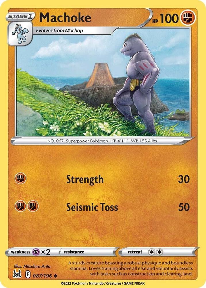 Machoke 087/196 card from SWSH11: Lost Origin
