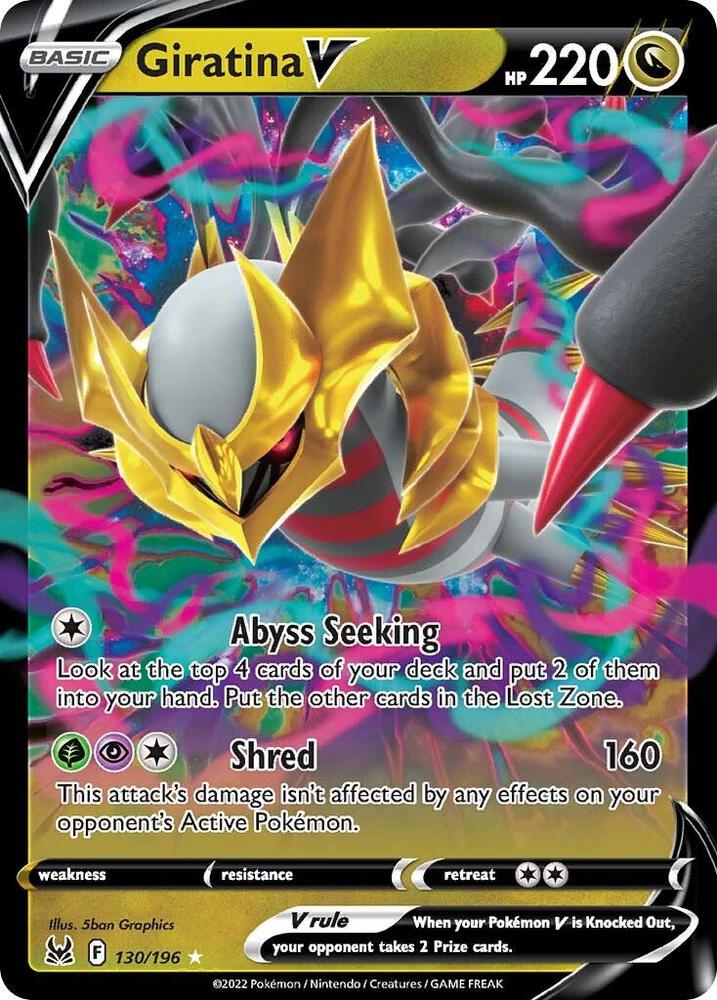 Giratina V 130/196 card from SWSH11: Lost Origin
