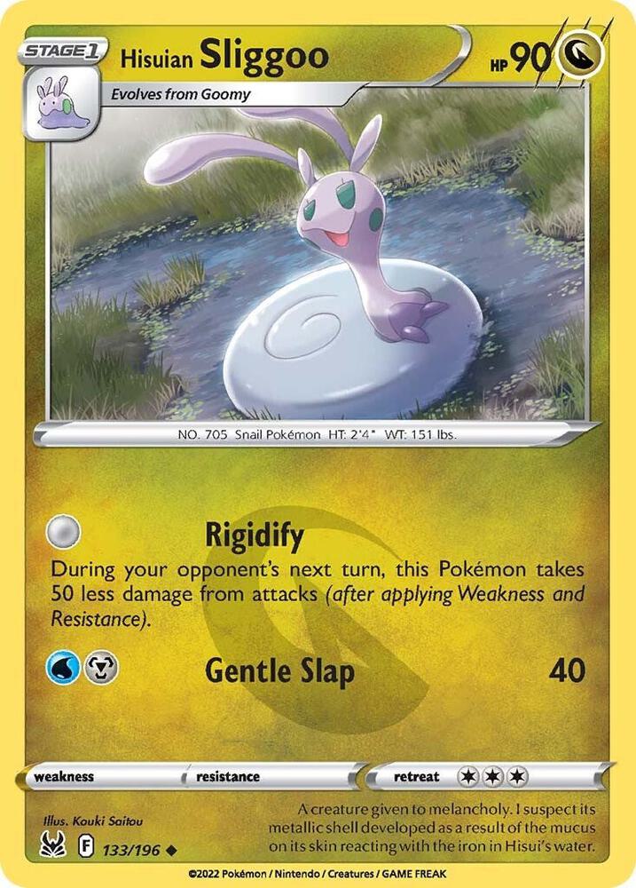 Hisuian Sliggoo 133/196 card from SWSH11: Lost Origin