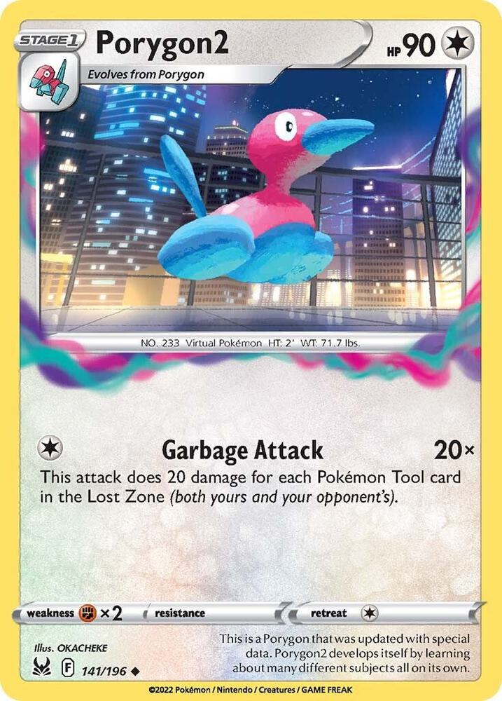 Porygon2 141/196 card from SWSH11: Lost Origin