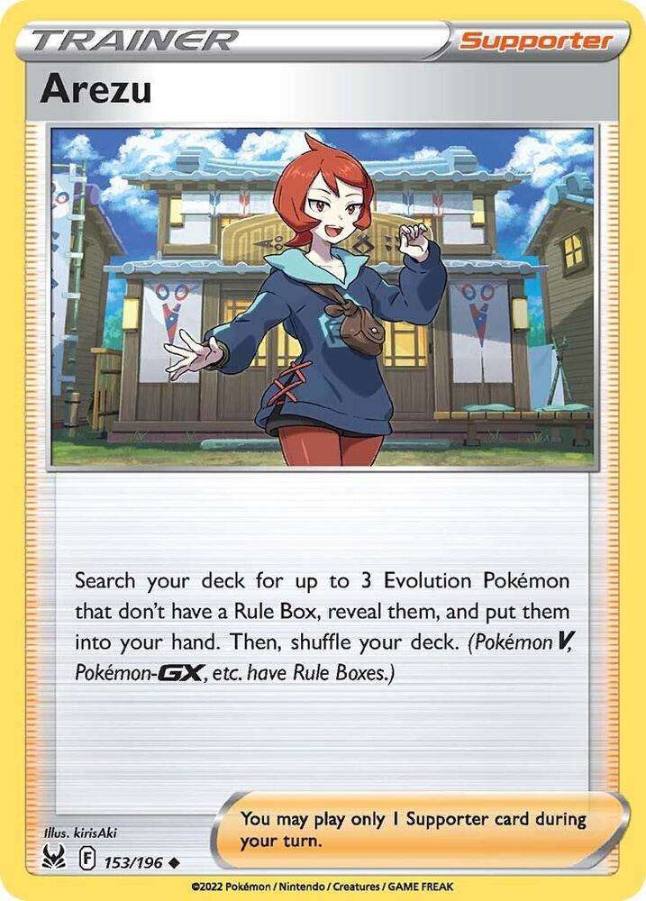 Arezu 153/196 card from SWSH11: Lost Origin