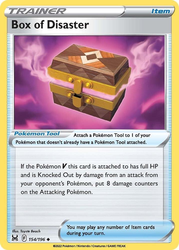 Box of Disaster 154/196 card from SWSH11: Lost Origin