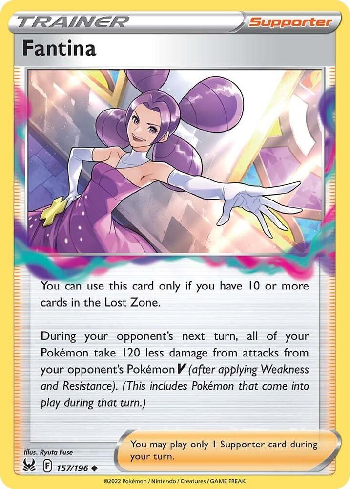 Fantina 157/196 card from SWSH11: Lost Origin