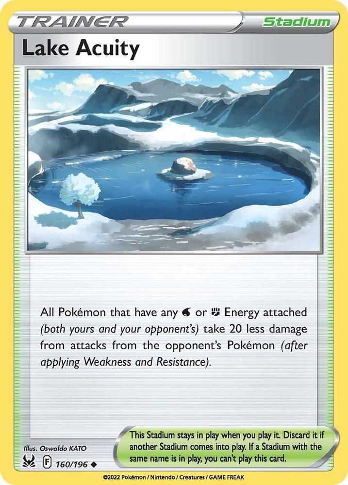 Lake Acuity 160/196 card from SWSH11: Lost Origin