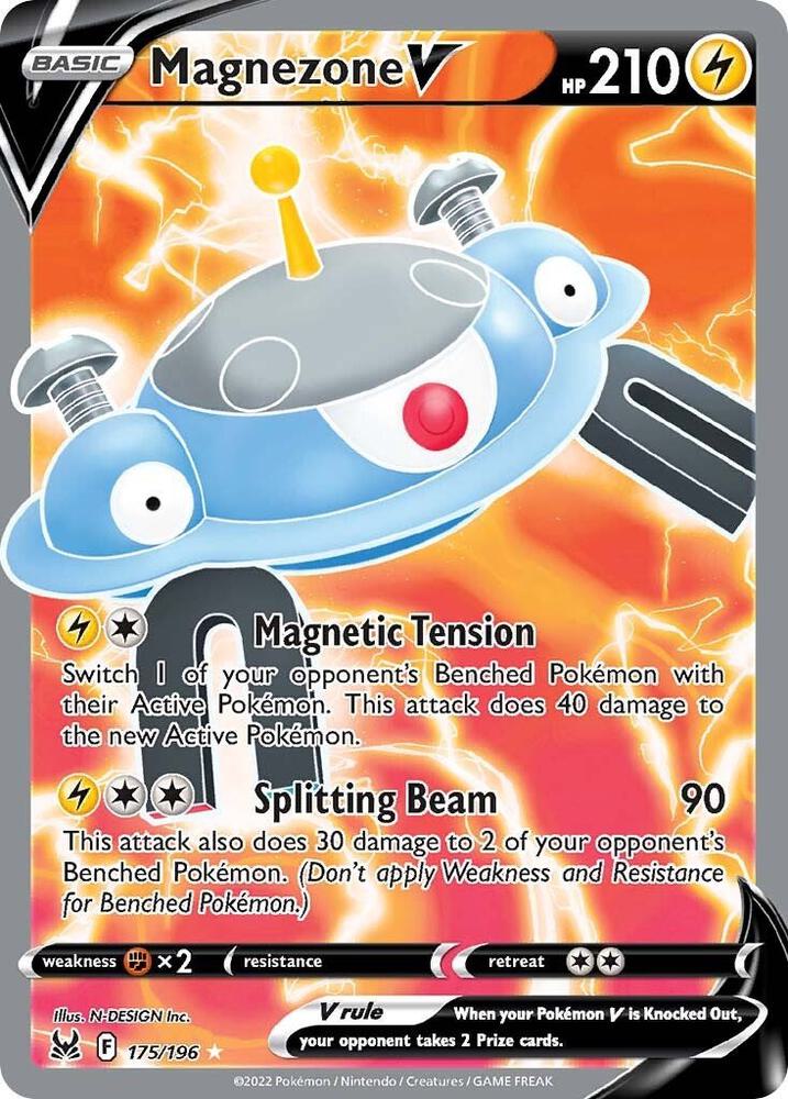 Magnezone V (Full Art) 175/196 card from SWSH11: Lost Origin