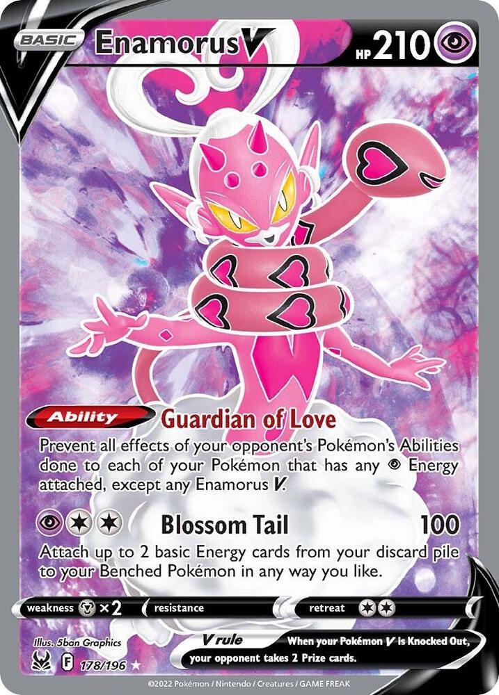 Enamorus V (Full Art) 178/196 card from SWSH11: Lost Origin