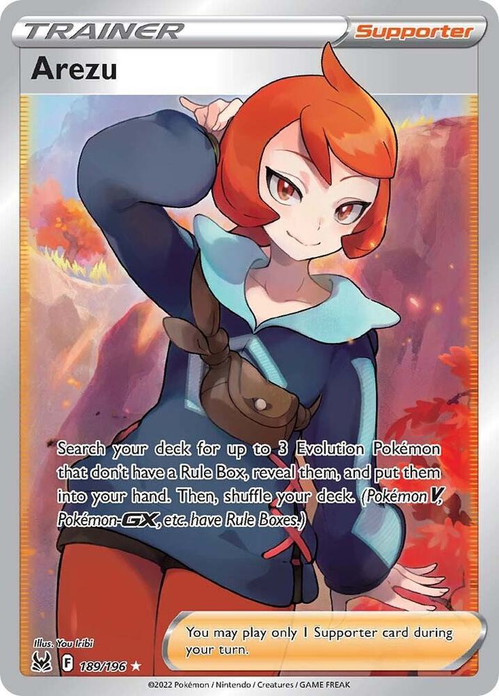 Arezu (Full Art) 189/196 card from SWSH11: Lost Origin