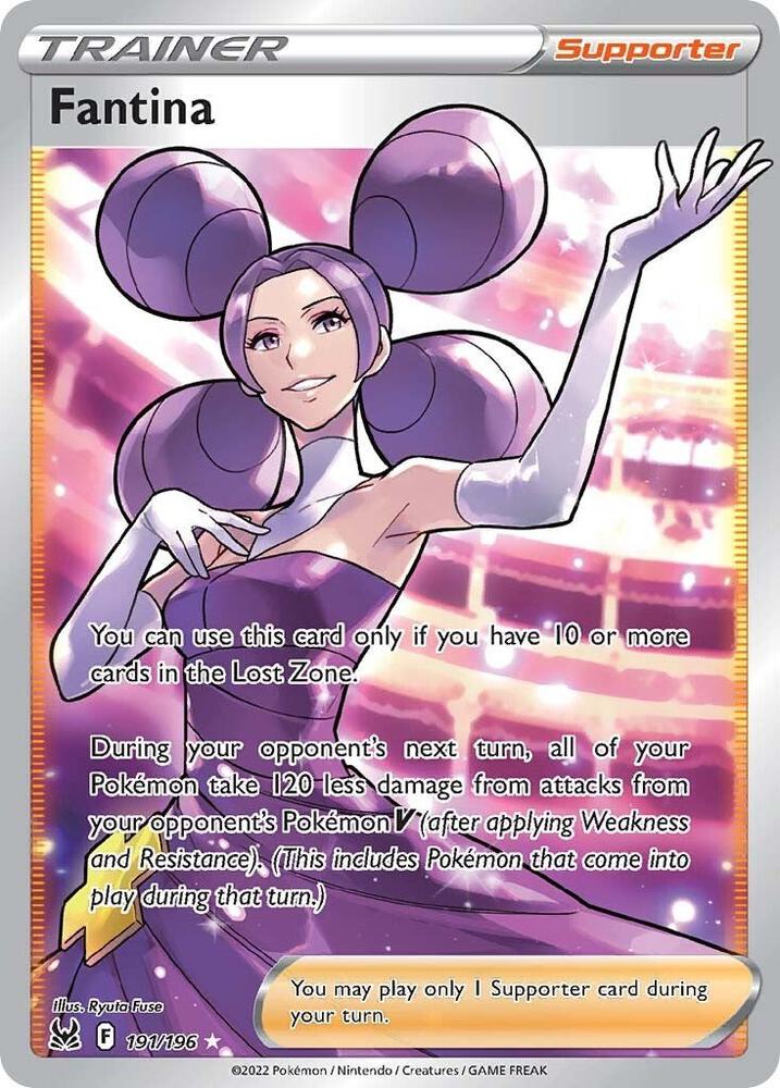 Fantina (Full Art) 191/196 card from SWSH11: Lost Origin