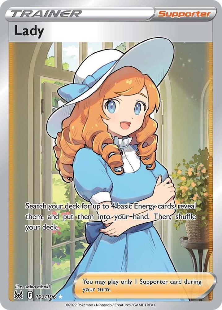Lady (Full Art) 193/196 card from SWSH11: Lost Origin