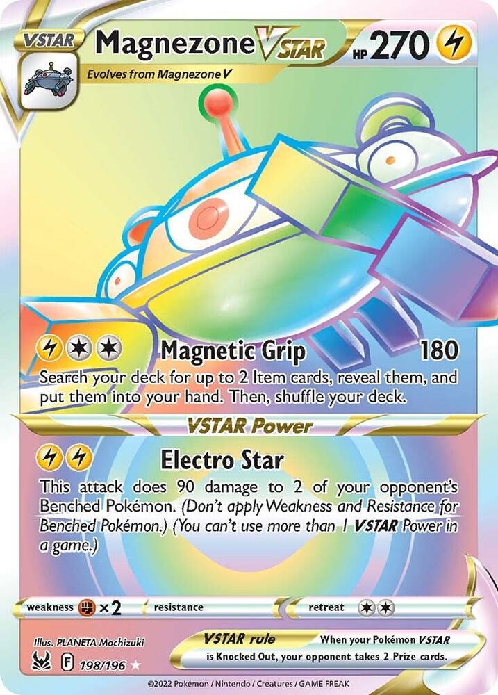 Magnezone VSTAR (Secret) 198/196 card from SWSH11: Lost Origin