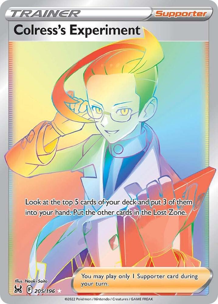 Colress's Experiment (Secret) 205/196 card from SWSH11: Lost Origin