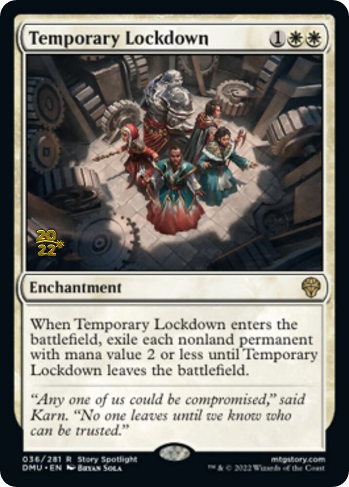 Temporary Lockdown 36 card from Prerelease Cards