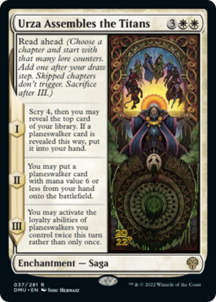 Urza Assembles the Titans 37 card from Prerelease Cards