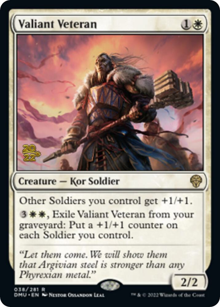 Valiant Veteran 38 card from Prerelease Cards
