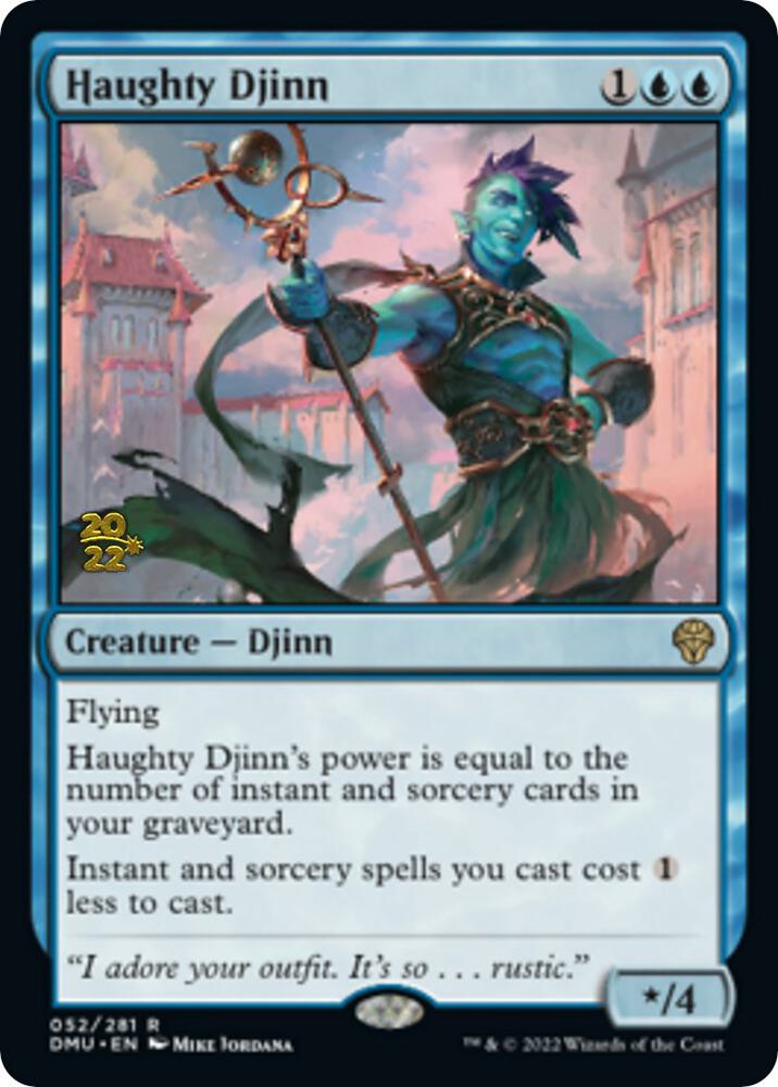 Haughty Djinn 52 card from Prerelease Cards