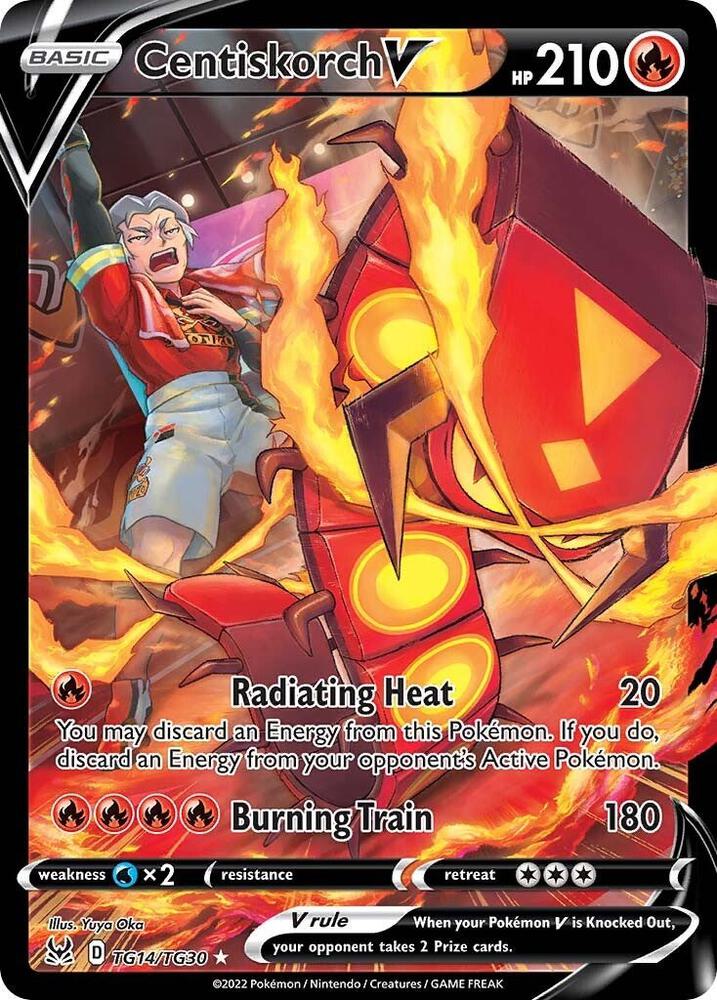 Centiskorch V TG14/TG30 card from SWSH11: Lost Origin Trainer Gallery