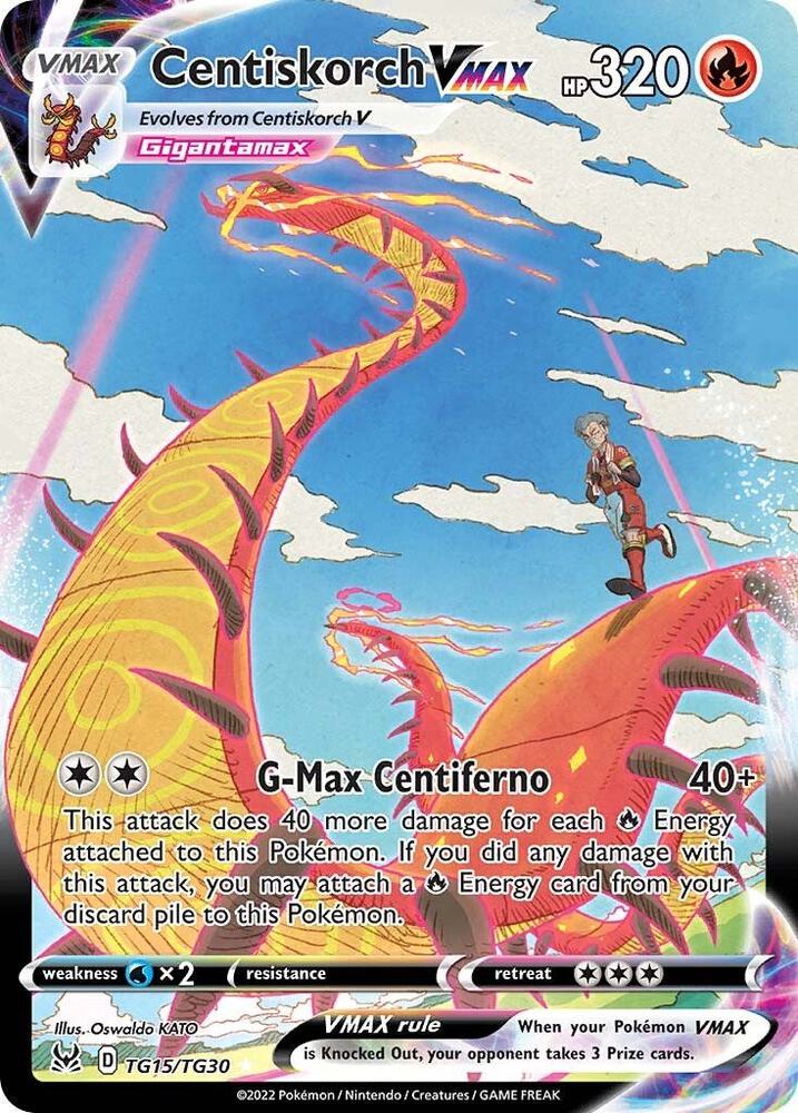 Centiskorch VMAX TG15/TG30 card from SWSH11: Lost Origin Trainer Gallery
